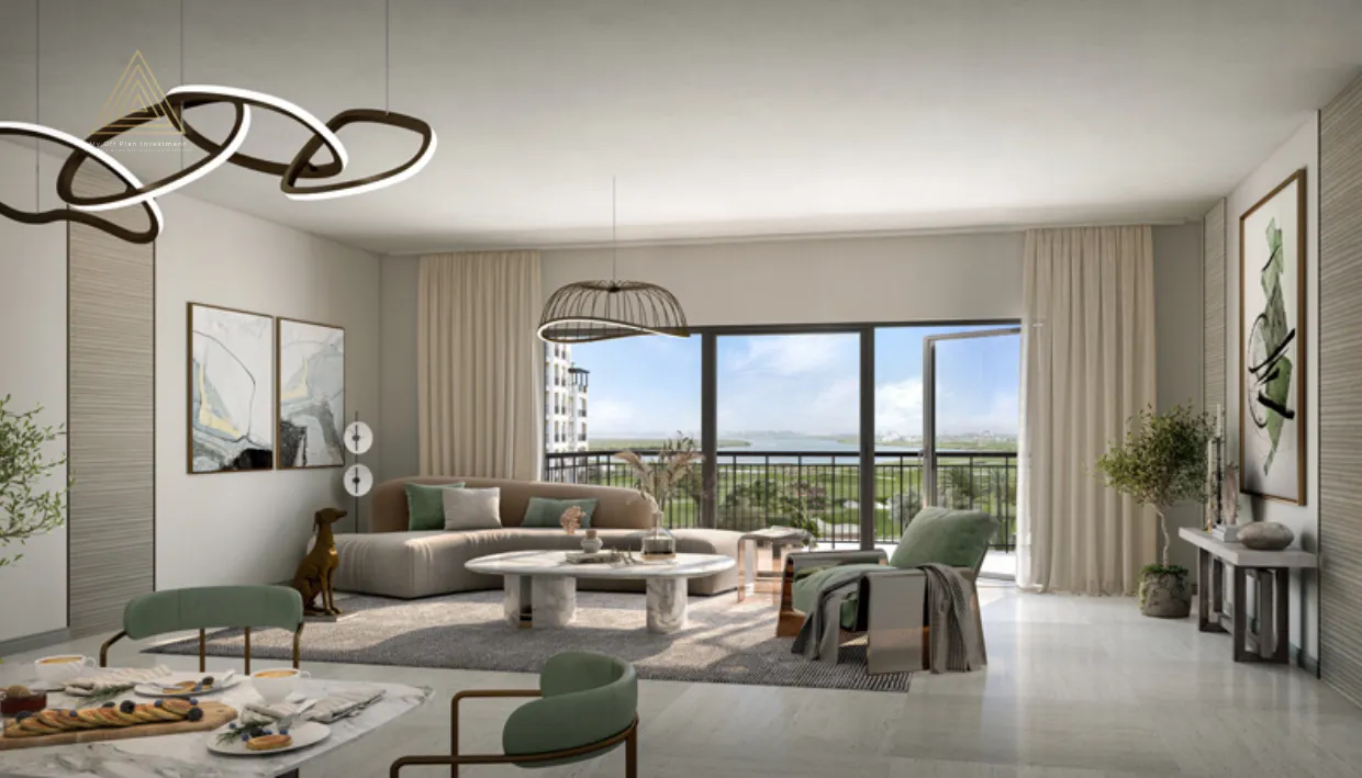 Yas Golf Collection Residences at Yas Island by Aldar Propertiesياس جولف كوليكشن ريزيدنسز في جزيرة ياس من الدار العقاريةliving