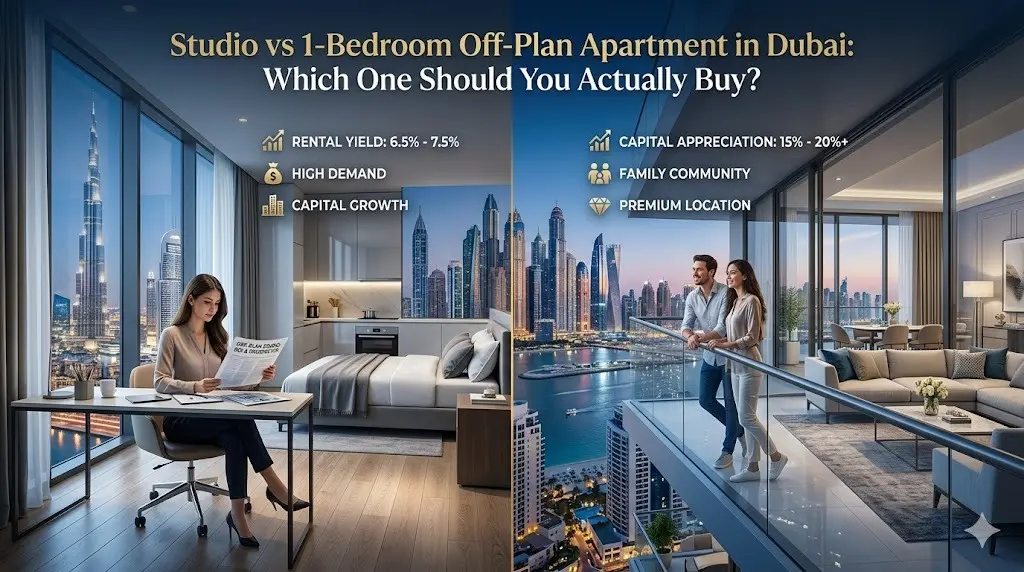 Studio vs 1-Bedroom Off-Plan Apartment